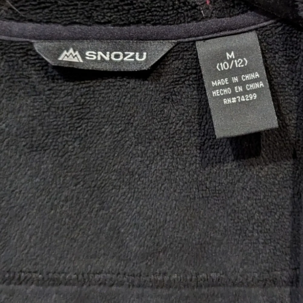 Snozu Bright Pink Full Zip Hooded Fleece Lined Coat (10-12)